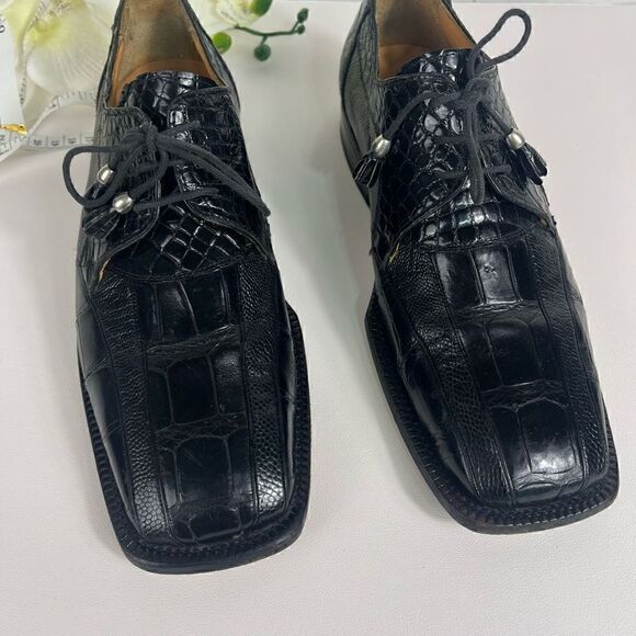 David Eden Mens Leather Dress shoes size 7.5 Black - Picture 9 of 13
